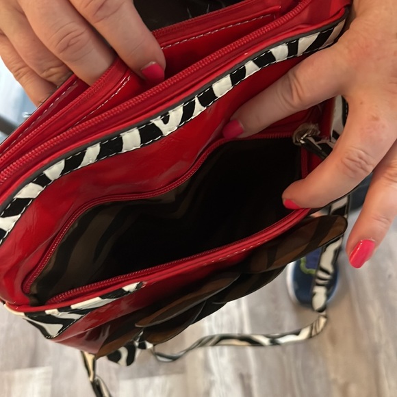 Stunning red & zebra print purse! - Picture 5 of 7